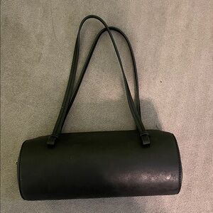 Anthropologie black cylinder purse